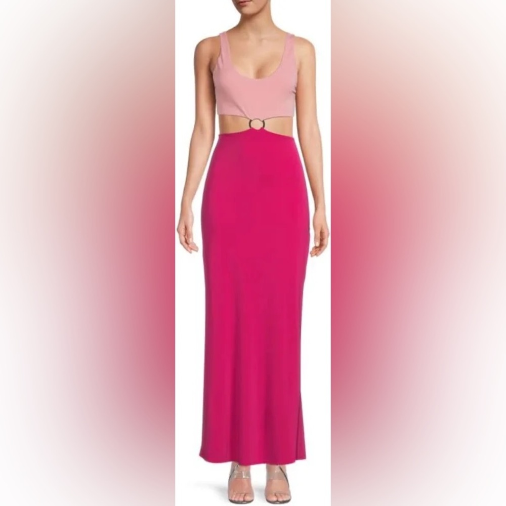 NWT Alice and Olivia Arizona cut out dress in pink size 0